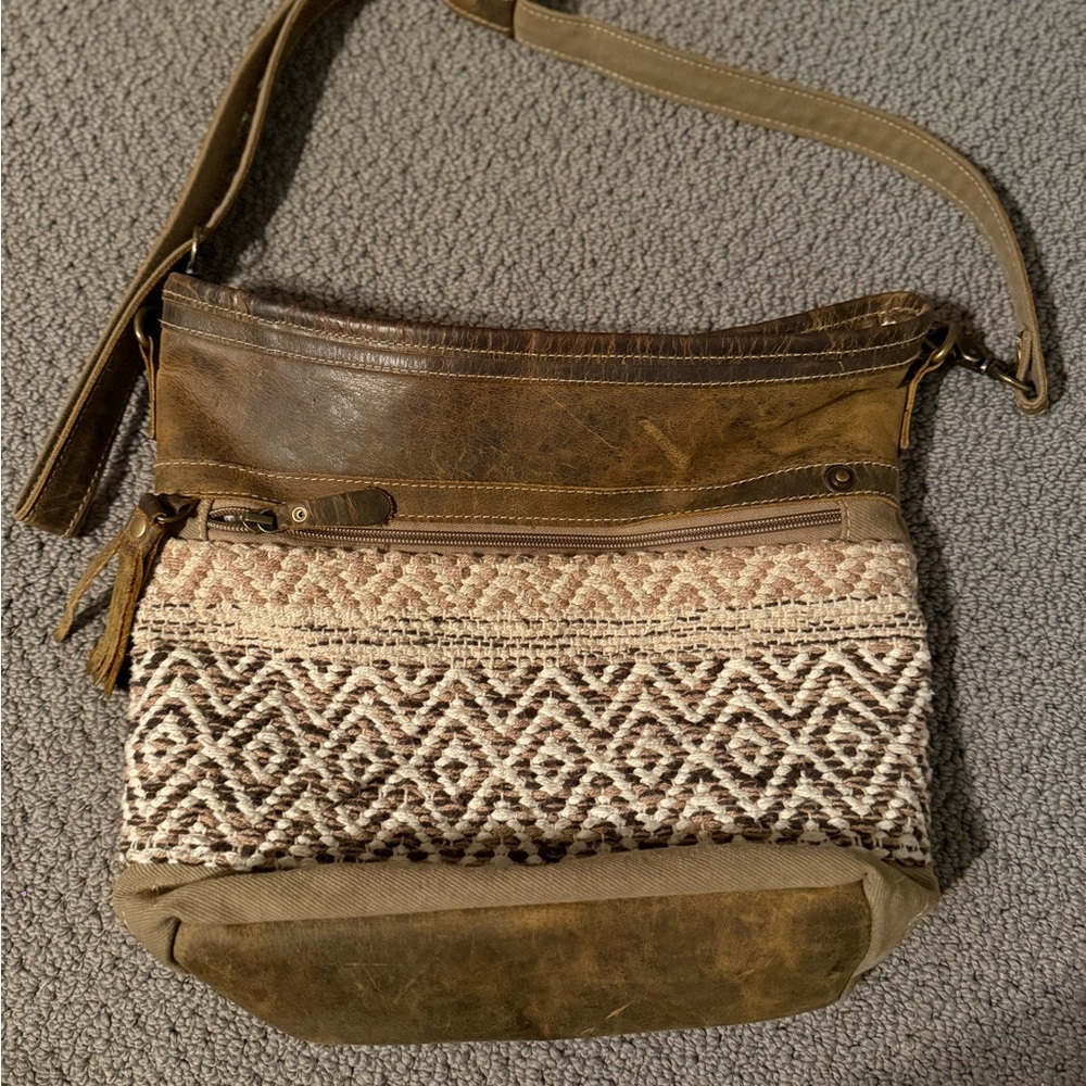 Myra Bag Brown and Cream Crossbody